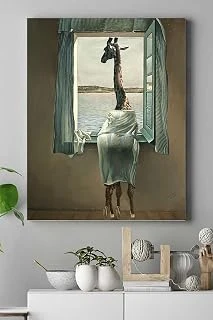 Postermanya (Pster18482) Yalnız Zürafa Sanatsal Kanvas Tablo 50 X 70 ürün görseli 1