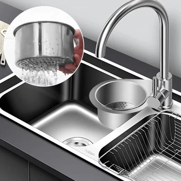 Kuğu Tasarımlı Paslanmaz Lavabo Drenaj Sepeti ürün görseli 1