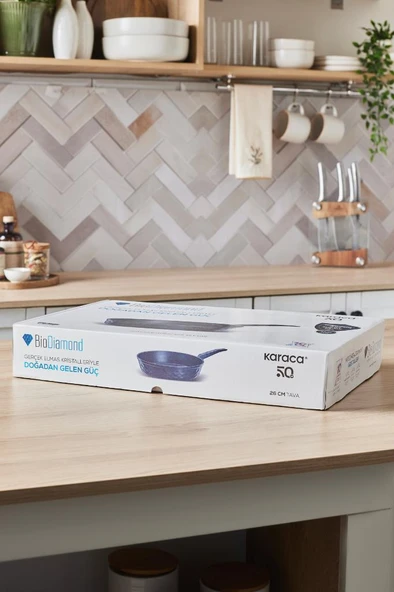 BioDiamond Antibakteriyel Kulp 26 cm 2,2 Lt Tava - Resim 8