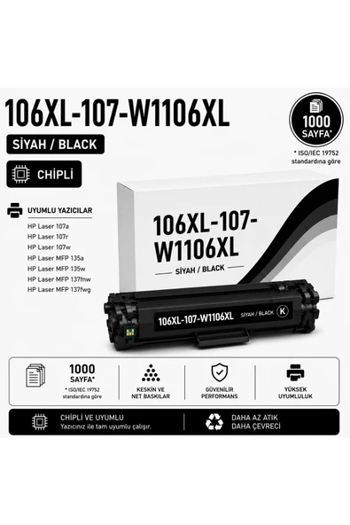 HP 106XL-107-W1106XL ürün görseli 1