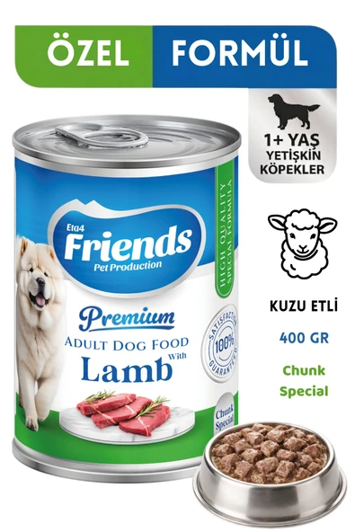 Premium Kuzu Etli Yetişkin Köpek Konservesi 400 gr (Chunk Special) ürün görseli 1