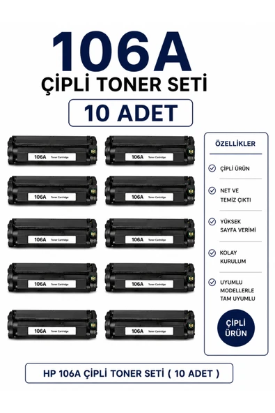106A Çipli Toner Seti ( 10 Adet ) ürün görseli 1