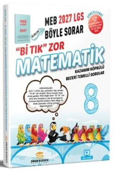 2027 8. Sınıf Bi Tık Zor Matematik Soru Bankası Sinan Kuzucu ürün görseli 1