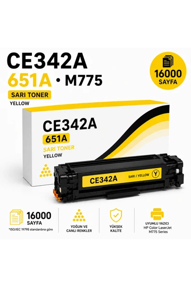 HP CE342A-651A-M775 Sarı 16000 Sayfa ürün görseli 1