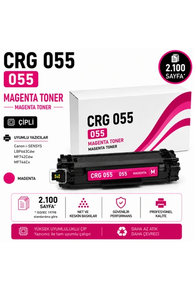 CANON CRG 055 Magenta Chipli ürün görseli 1