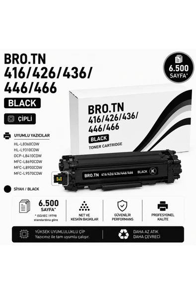 Brother BRO.TN 416/426/436/446/466 Black ürün görseli 1