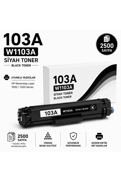 HP 103A-W1103A-1000-1200 Neverstop 2500 Sayfa ürün görseli 1