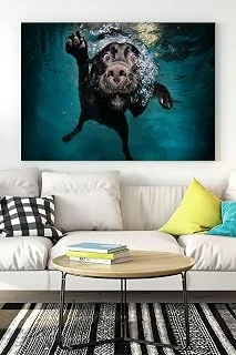 Postermanya (Pster18585) Yüzen Eğlenceli Mizahi Kanvas Tablo 40 X 60 ürün görseli 1