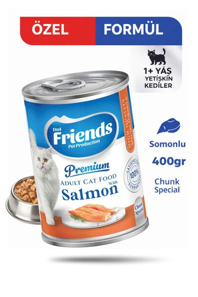 Premium Somonlu Yetişkin Kedi Konservesi 400 gr – Yaş Mama ürün görseli 1
