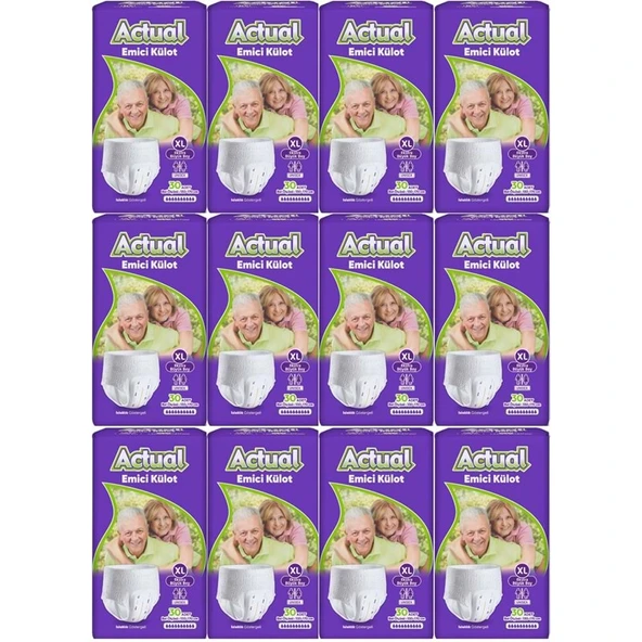 Actual Emici Külot Yetişkin Bezi XL - Extra Large - Ekstra Büyük (Islaklık Göstergeli) 360 Adet ürün görseli 1