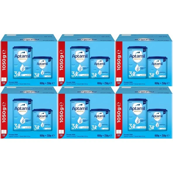 Nutrıcıa Aptamil Pronutra 1050GR (800+250GR) Devam Sütü No:3 (9-12 Ay) Avantaj Pk (6 Lı Set) ürün görseli 1