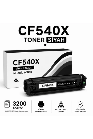 HP CF540x Toner Siyah ürün görseli 1