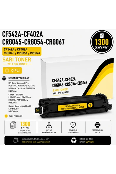 CF542A-CF402A-CRG045-CRG054-CRG067 Sarı ürün görseli 1