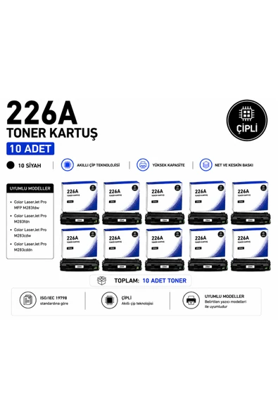 HP 226A Çipli Toner Seti ( 10 Adet ) ürün görseli 1