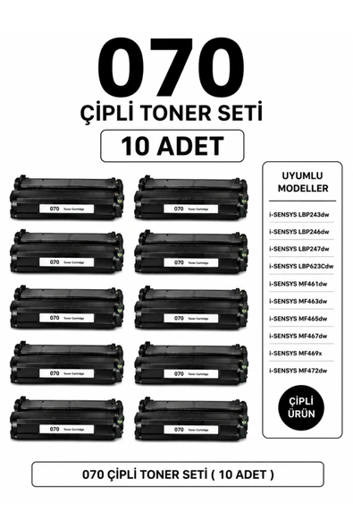 070 Çipli Toner Seti ( 10 Adet ) ürün görseli 1