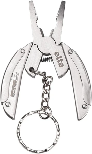 İzeltaş Elta Multi Tool Mini 7 Fonksiyonlu Katlanır Çok Amaçlı Pense Çelik 75 mm ürün görseli 1