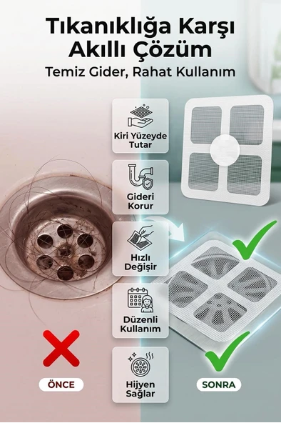Gider Kapatıcı Pislik Tutucu Kendinden Yapışkanlı Gider Kapağı ürün görseli 1