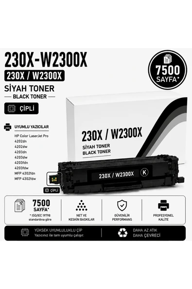 230X-W2300X Siyah ürün görseli 1