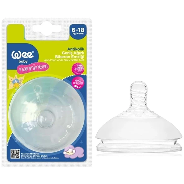 Wee Baby Nanninom Geniş Ağızlı Biberon Emziği 6-18 Ay (Kod-286) ürün görseli 1