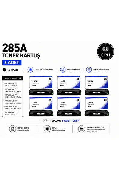 HP 285A Çipli Toner ( 6 Adet ) ürün görseli 1