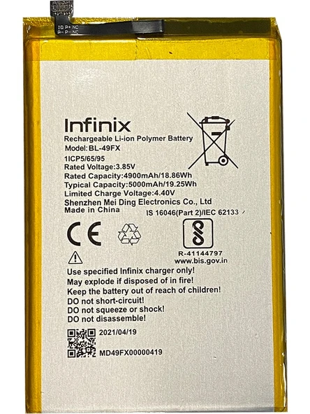 İnfinix Note 9 Pro Uyumlu Infinix BL-49FX 5000 Mah Batarya ürün görseli 1
