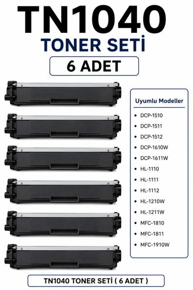 Brother TN1040 Toner Seti ( 6 Adet ) ürün görseli 1