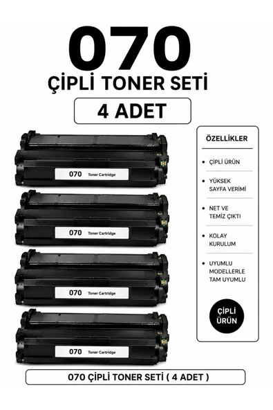 070 Çipli Toner Seti ( 4 Adet ) ürün görseli 1