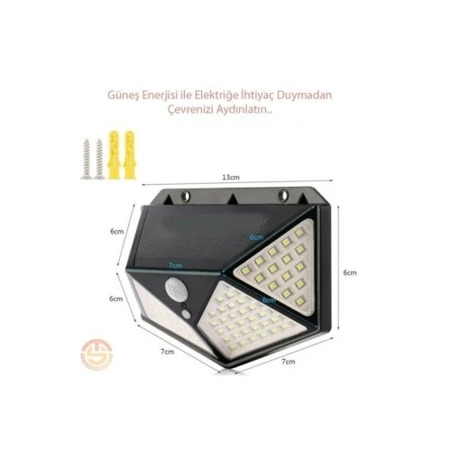 Solar Bahçe Aydınlatma Lambası 100 Led - Resim 2