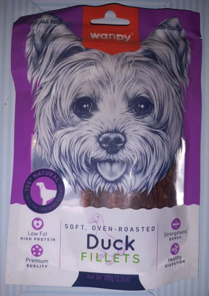 Wanpy Gerçek Ördek Fileto 100 gr DA-12S Köpek Ödülü ürün görseli 1
