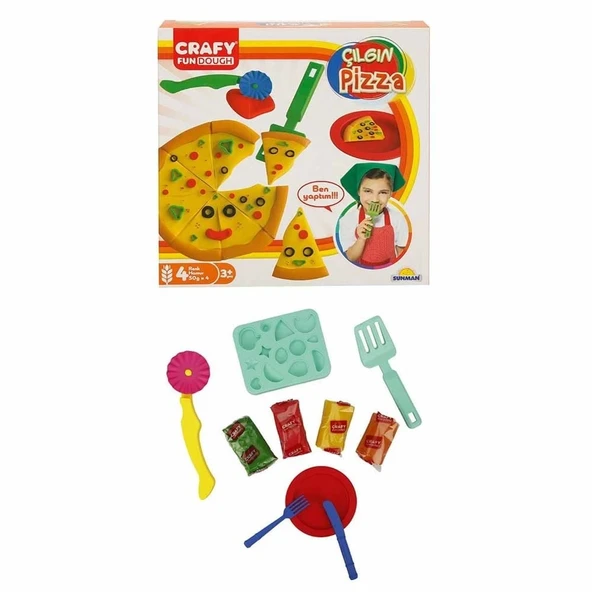 Çılgın Pizza Oyun Hamuru Seti 200 g 10 Parça - Resim 3