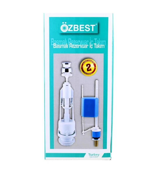 Özbest Su Tasarruflu Basmalı Klozet Rezervuar İç Takımı - Uyumlu ve Dayanıklı ürün görseli 1