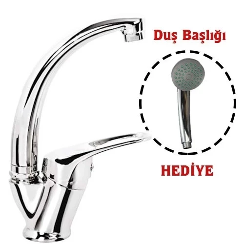 Mix Kuğu Banyo Batarya + Duş Başlığı Hediyeli ürün görseli 1
