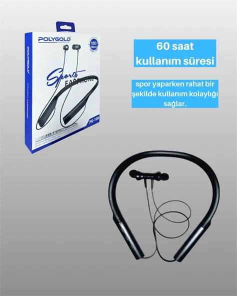 PG-100 Kablosuz Bluetooth Kulaklık - Resim 3