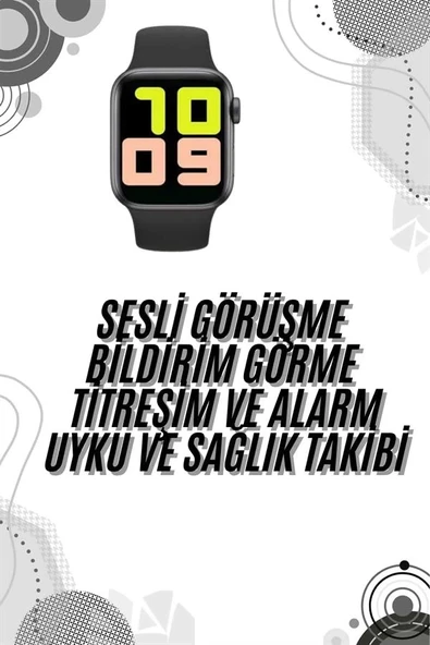 Yeni Nesil En Çok Tercih Edilen Akıllı Saat Müzik Dinleme Tema Değiştirme Çağrı Cevaplama ürün görseli 1