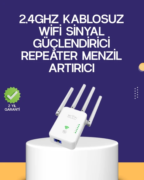 Çift Bantlı Otomatik Kurulum WiFi Repeater Menzil Genişletici ürün görseli 1