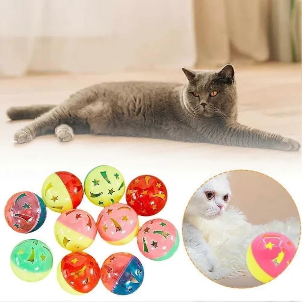 4'lü Çıngıraklı Top Kedi Oyuncağı - Resim 3