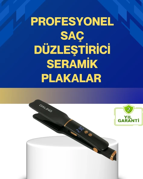 Seramik Plakalı Daling Saç Düzleştirici Kırılma ve Dolanma Önleyici ürün görseli 1