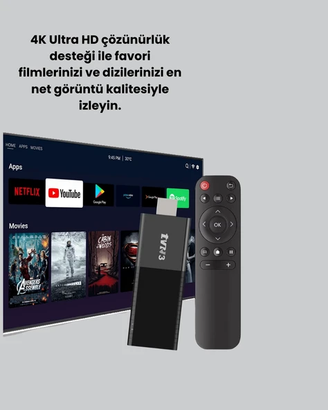 Android TV Stick 2GB RAM 16GB Depolama Kapasiteli - Resim 2