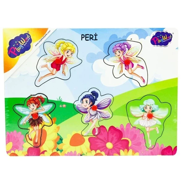 Ahşap Tutmalı Peri Kızı Puzzle - Resim 2