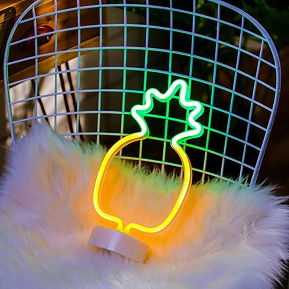 Ananas Neon LED Lamba - Resim 5