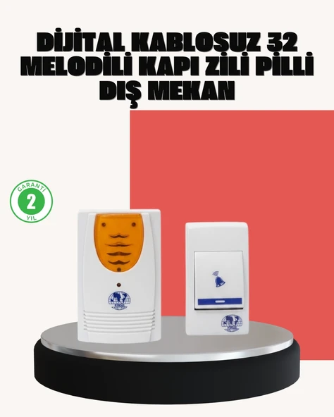 Wireless Kapı Zili Pratik ve Zahmetsiz Günlük Kullanım ürün görseli 1