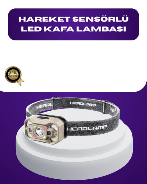 Wave Sensörlü LED Kafa Lambası Şarjlı Ayarlanabilir Işık ürün görseli 1