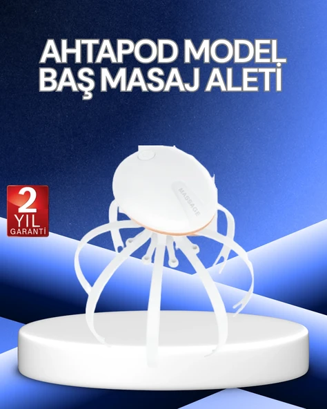 Elektrikli Kafa Masaj Cihazı 3 Modlu USB-C Şarjlı Rahatlatıcı Masaj Aleti ürün görseli 1