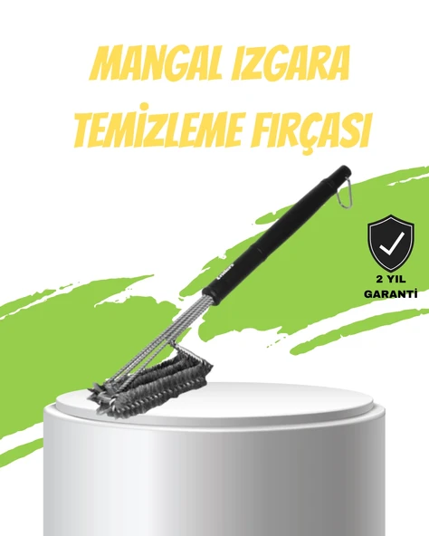 Mangal Izgara Temizleme Fırçası Paslanmaz Çelik Telli Uzun Saplı ürün görseli 1