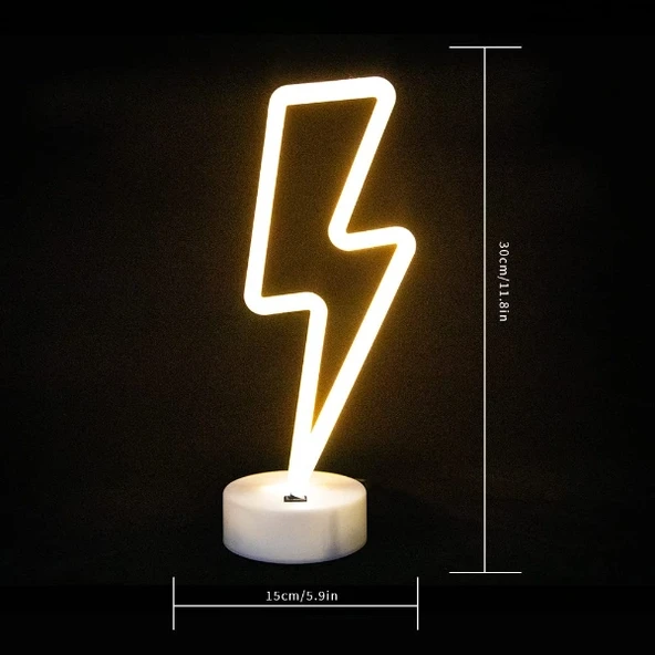 Şimşek Neon LED Lamba - Resim 2