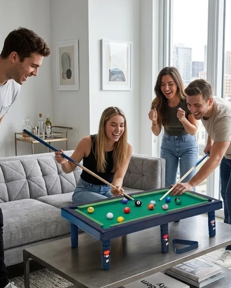 Masaüstü Bilardo Seti 5 Yaş Üzeri Çocuklar İçin Eğitici Oyuncak ürün görseli 1