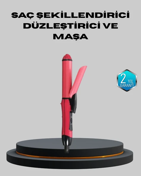 5 Kademeli Seramik Saç Düzleştirici – Düz ve Kıvırcık Mod, 26 mm Plaka, Profesyonel Saç Şekillendirme ürün görseli 1