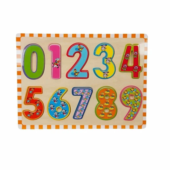 5215 -Wooden Puzzle Numbers 10 Parça - Resim 3