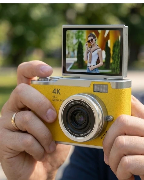 Profesyonel Çekim İçin 48 MP Dijital Kamera Flip Screen 18x Zoom Uzun Pil Ömrü ürün görseli 1