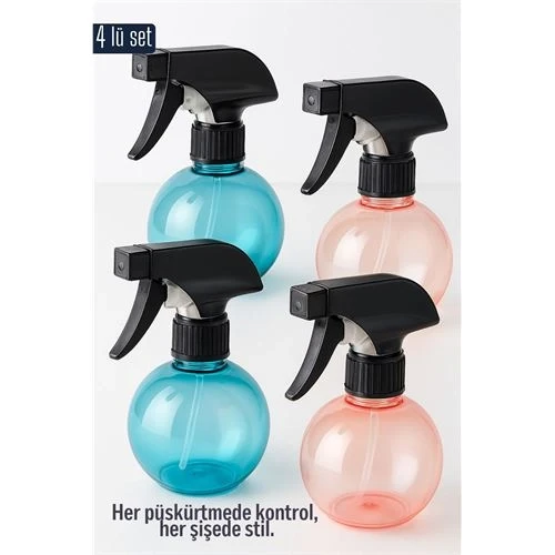 Boş Sprey Şişe 4 x 250 ml 4 ADET 250 ml Renkli Sprey Şişe – 4’lü Çok Amaçlı Set 718729 ürün görseli 1